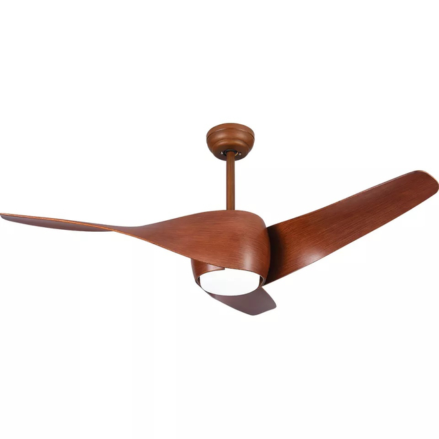 Lampe de ventilateur de plafond en bois de style oriental de 52 pouces 