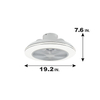 Bâti affleurant intelligent d\'intérieur ventilateur de plafond de salon de 20 pouces avec des lumières