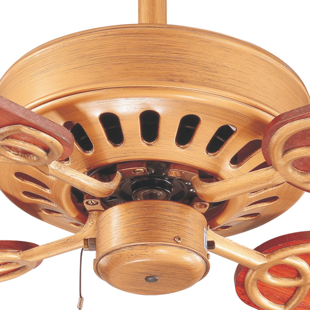 Ventilateur de plafond en bois massif rouge cerise de haute qualité de 52 pouces