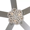 Ventilateur de plafond décoratif d'intérieur de lustre en cristal de 52 pouces avec la lampe