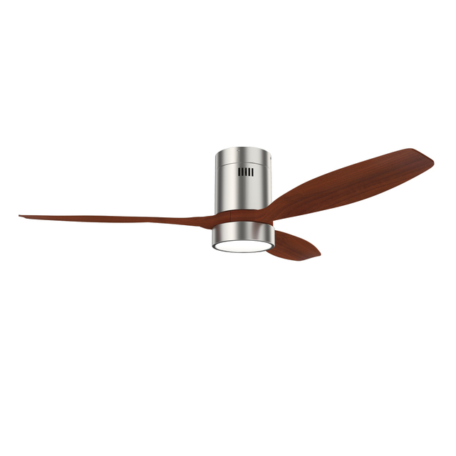 Ventilateur de plafond moderne d'intérieur en bois massif de 52 pouces avec lumière KBS-52K077