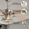 Ventilateur de plafond décoratif d'intérieur de chambre à coucher de 5 lames avec la lumière et à distance