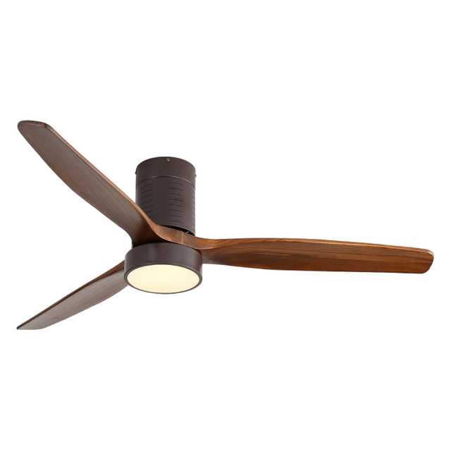 Ventilateur de plafond décoratif en bois massif avec lumière KBS-52245