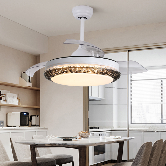 Ventilateur de plafond mené escamotable moderne d'intérieur de 42 pouces avec la lumière Y42132