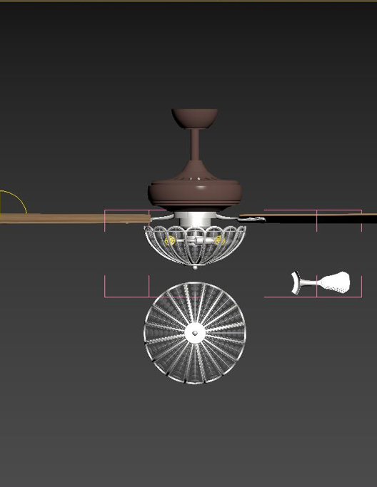 structure interne du ventilateur de plafond